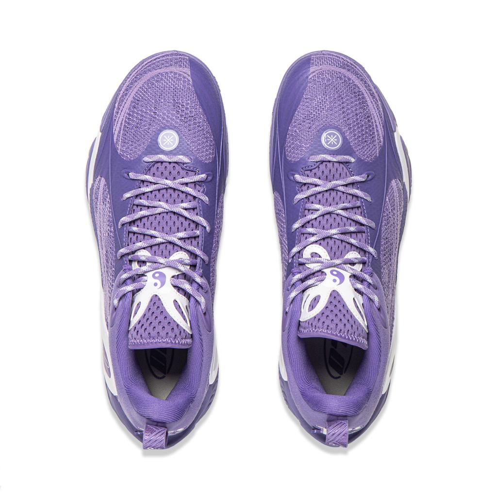 Li Ning DLO1 Dämpfung Rutschfest Abriebfest Rückprall Griff Niedriger Schaft Basketballschuhe Herren Glockenblumenlila ABPV009-8