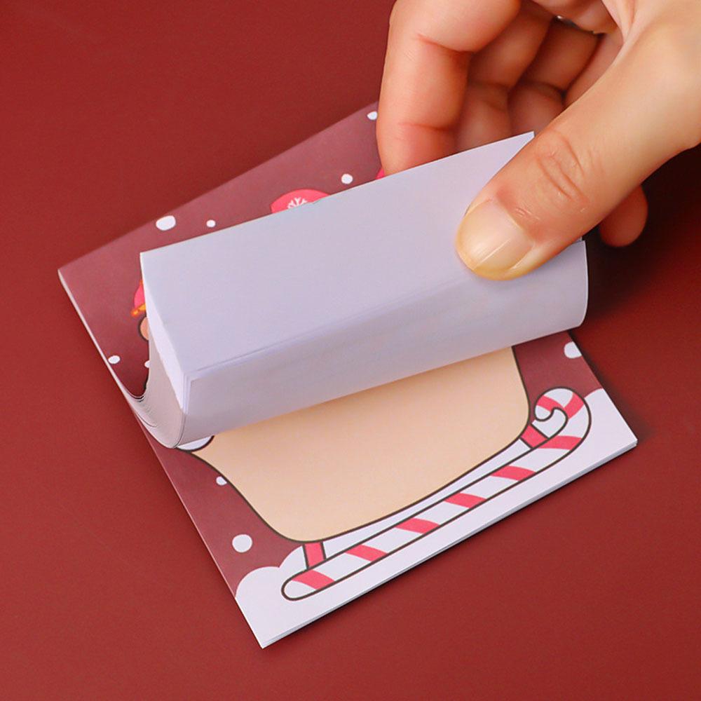 1 Piece Adhesive Kawaii Christmas Sticky Notes Notepad Memo Pad Office School Supplies Stationery Sticker