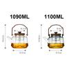 Wooden Handle Glass Teapot with Infuser Gray Transparent Glass Kettle Heat-Resistant Tea Coffee Pot Portable Tea Pot Teaware