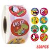 500pcs Cartoon Stickers Zoo Animal Roll Stickers School Teacher Student Christmas Gift Scrapbooking Stationery Stickers