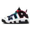 Air More Uptempo Anti-Slip Anti-Kick Shock Absorption Wear-Resistant Mid-Top Kids Basketball Shoes Kids Basketball Shoes Black White FV0838