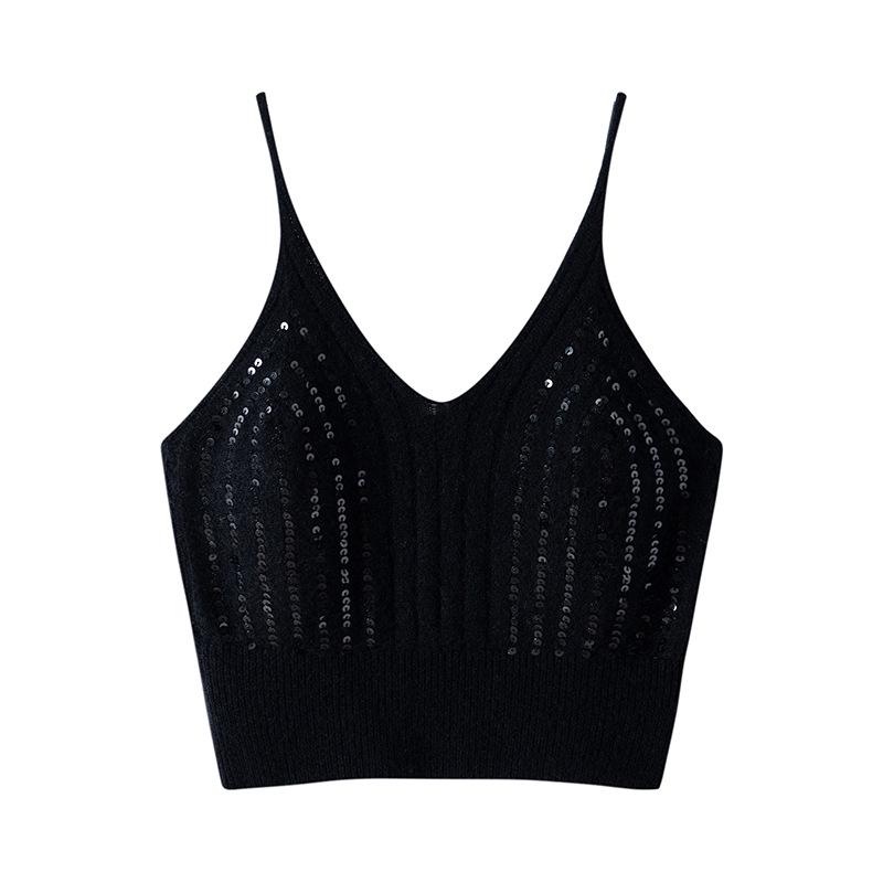 Chic Women s High-Waisted Knit Tank Top, Stylish Sleeveless Cropped Design Large