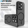 KEYSION Magnetic Phone Case for Redmi Note 13 Pro 4G 13 5G Matte Translucent Shockproof Cover for Xiaomi POCO X6 M6 Pro 4G