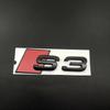 For E5 S3 2010-2020 4Ring Logo ABS Bright Black Car Front Hood Grill Replaced Emblem Rear Trunk Badge Modified Sticker 32