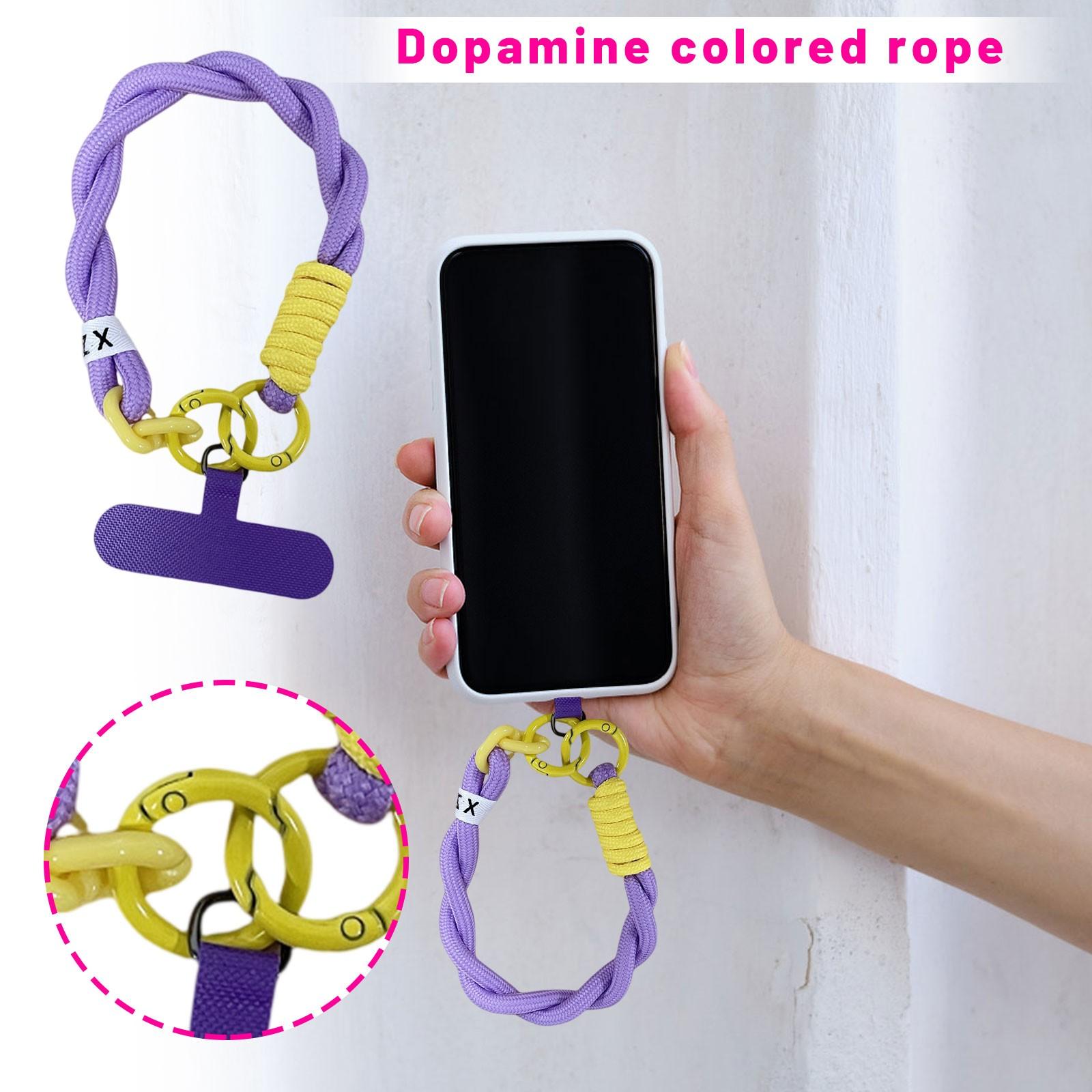 

Модный двойной плетеный шнурок для мобильного телефона, куклы - Портативный брелок/подвеска для рюкзака/подвеска против потери One Size