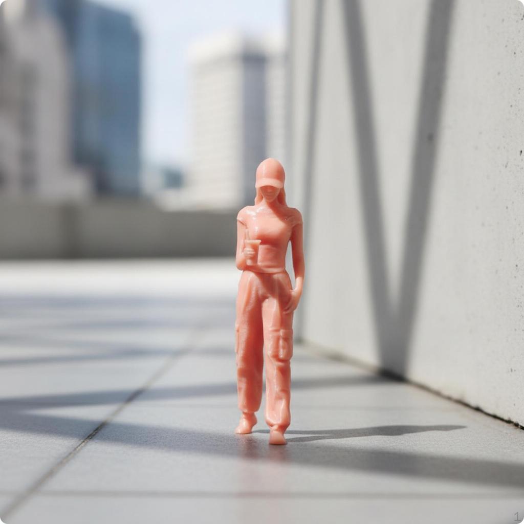 Miniature Standing Figure Detailed Female Model Collectible Figurine for Collectors,