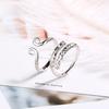 New 925 Sterling Silver Ring AAA Zircon Adjustable Simplicity Fashion Exquisite Women Jewelry Accessories Wedding Party Gift