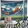 Goalkeeper Saving Soccer Ball Action Scene Pattern Wall Hanging Tapestry Decorative Tapestry Home Decor for Bedroom and Living Room
