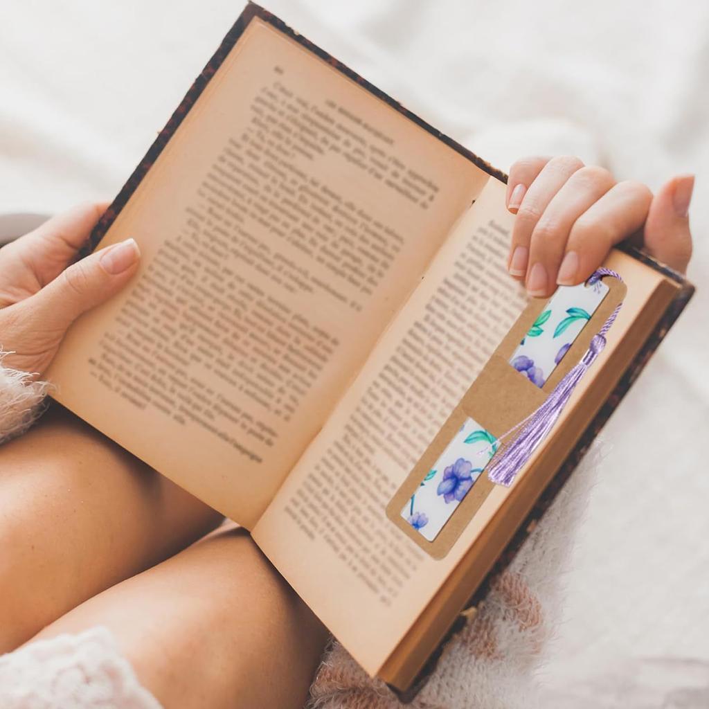 Set mit 100 Hüllen Papierhüllen für personalisierte Lesezeichen Transparente selbstklebende Beutel Kraft Lesezeichenhalter Dekor