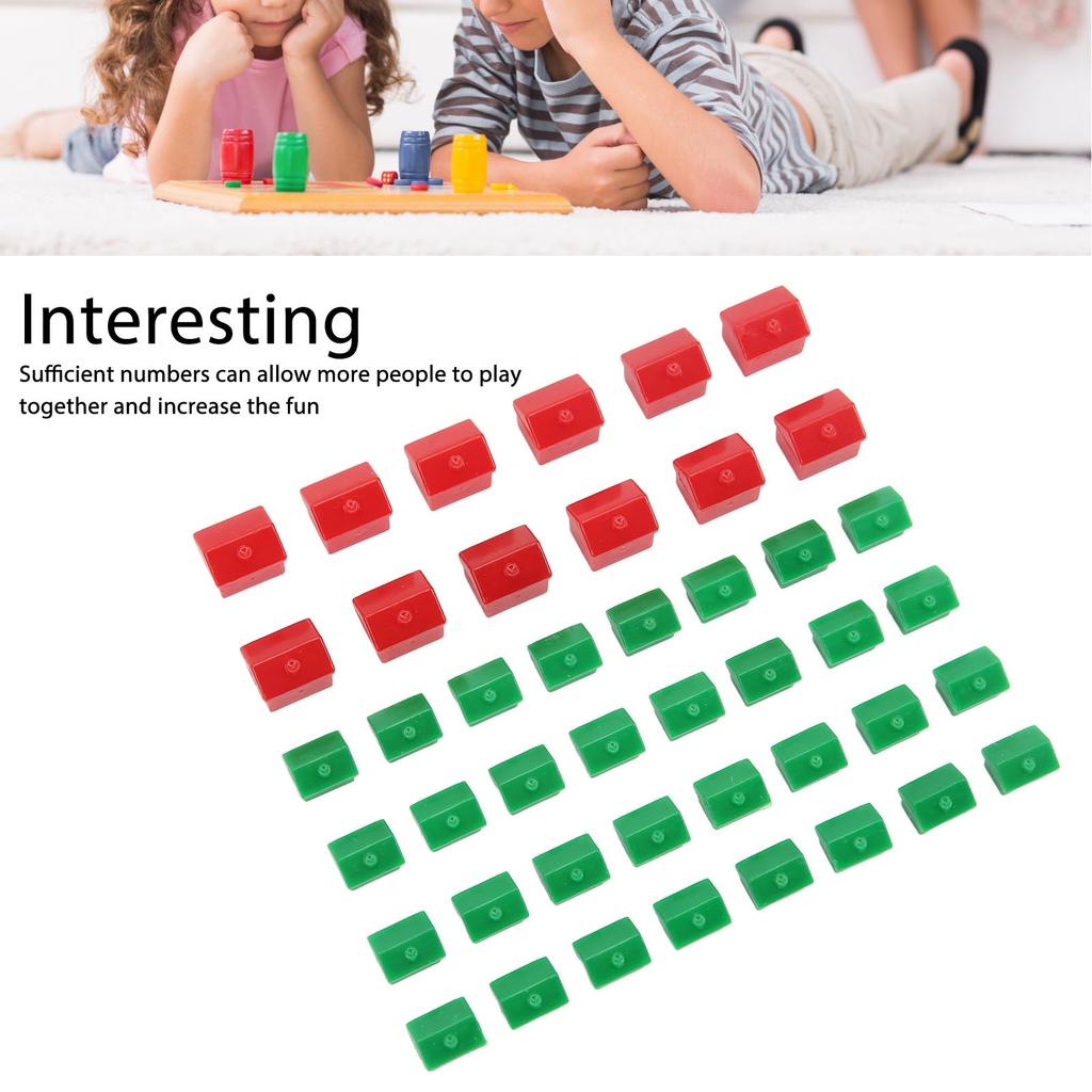 Game Hotels Houses Set Hotel Game Replacement Pieces Game Plastic Hotels Houses Game Piece Supplement Accessories