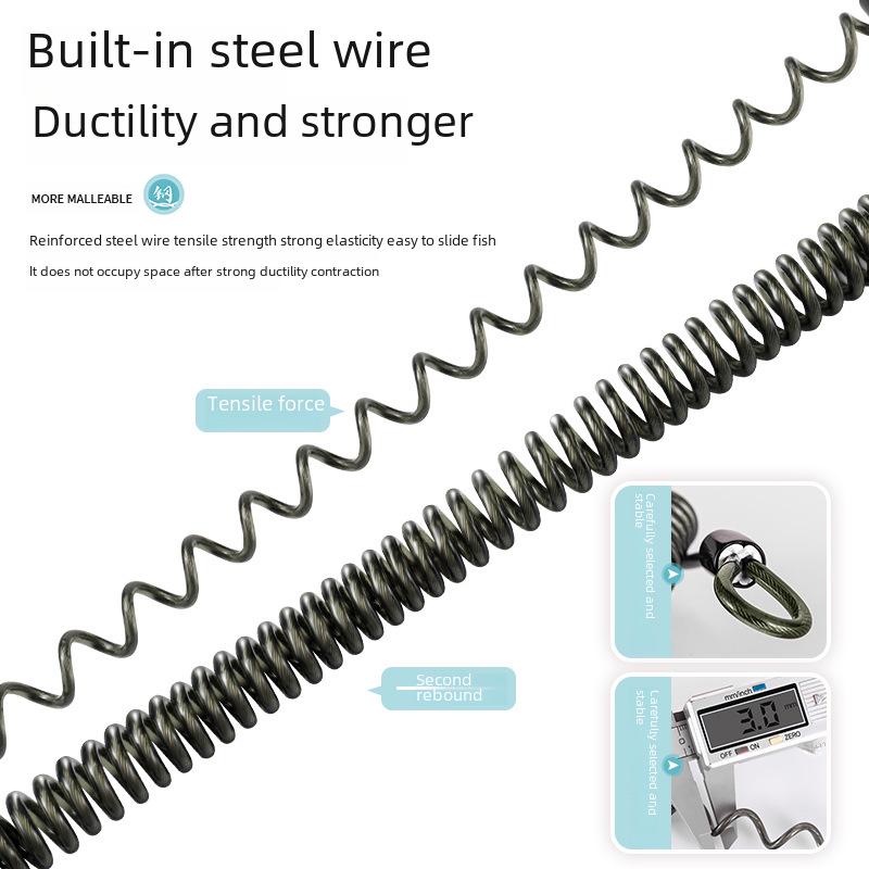 Elastisk Anti-Lost Fiskekedja: Teleskopisk handlina med Luya-klämma & Klätterspänne