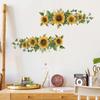 Fresh Sunflower Self-Adhesive Wall Stickers for Bedroom, Living Room, Kitchen