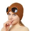 Winter Warm Knit Beanie Hat with Goggles Fleece Lined Windproof for Men Women Outdoor Skiing Cold Weather