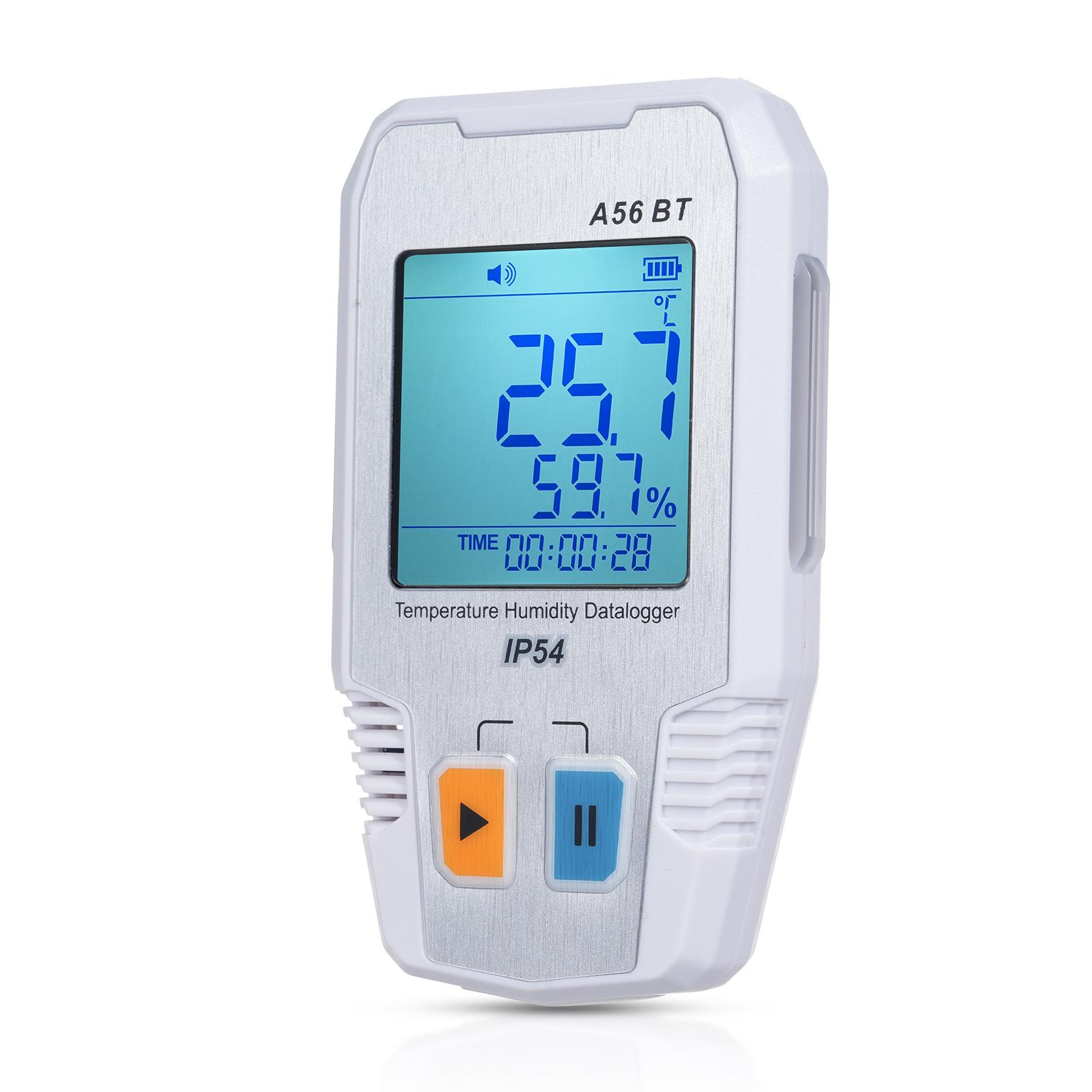 

BT Temperature Humidity Data Logger Smart Thermometer Hygrometer 64000 Measurement Data Storage High precision Sound белый