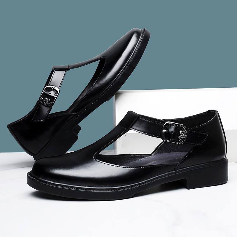 Fashion Hot Sale Summer Man Sandals Business Casual Shoes Men Wading Aqua Shoe Classic Leather Outdoor Beach Flats Simple Roman Sneakers