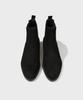 Firenze Atelier Slimline Black Sole Suede Chelsea Boots 3332-Qs [Black]