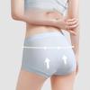 Women's High-Waisted Seamless Abdominal Control Plus-Size Triangle Shorts Full Cotton Crotch Combed Cotton Ideal for Summer