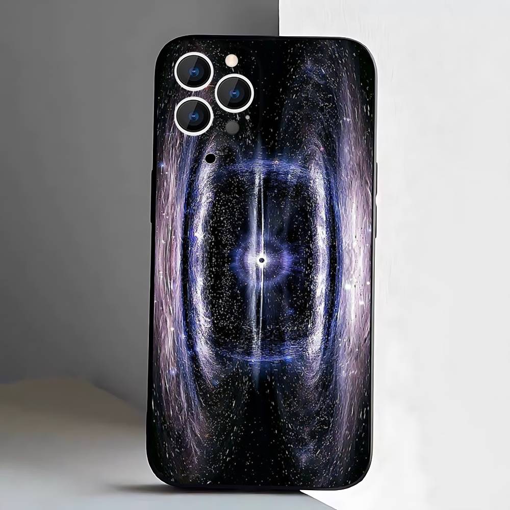 Weltraum Für Galaxie Universum Handyhülle Für iPhone 17,16,15,14,13,12,11,Pro,XS,Max,XR,Plus,E,SE4,Mini Schwarzes Weiches Cover