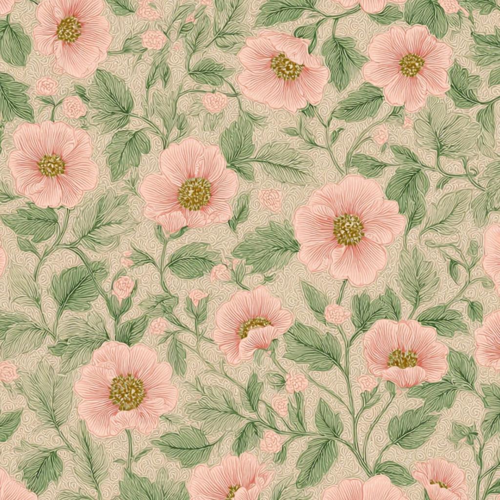 Soft Pastel Florals Wallpaper 22.83"X118" Waterproof Wallpaper for Living Room/Bedroom/Bathroom PVC Wall Sticker