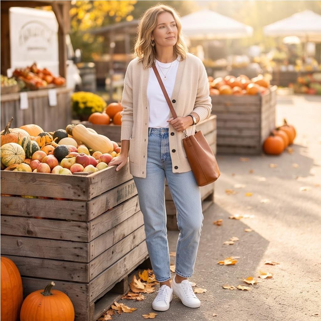 Women's Loose Fit Button Front Sweater with Pockets, Casual Slouchy Knit Cardigan
