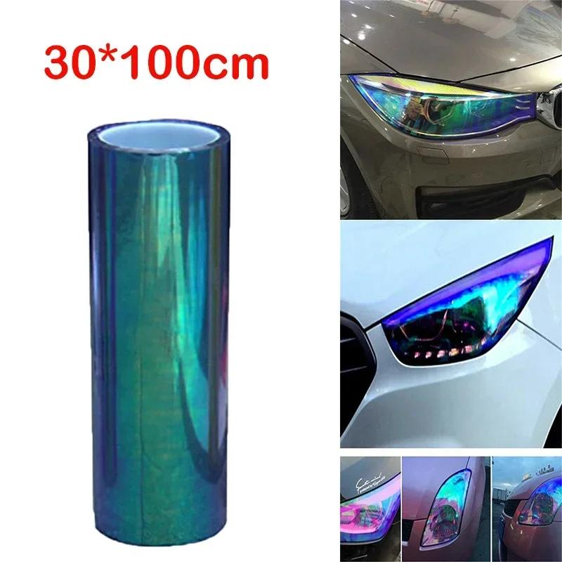 Parlak Şeffaf Açık Siyah Duman PVC Film Far Stop Lambası Kaplama Örtü Filmi Folyo Etiket Örtü Araba Stil 30X200cm