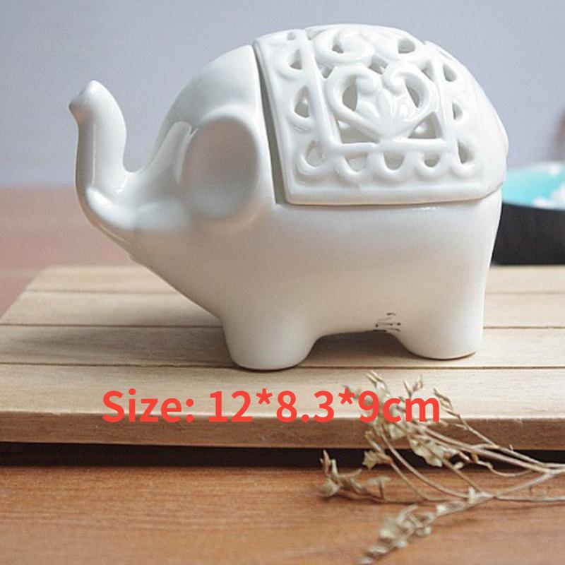 

Скандинавский стиль Творческий полый слон Домашнее украшение Ремесла Керамический полый подсвечник Украшения Спальня Гостиная Животное