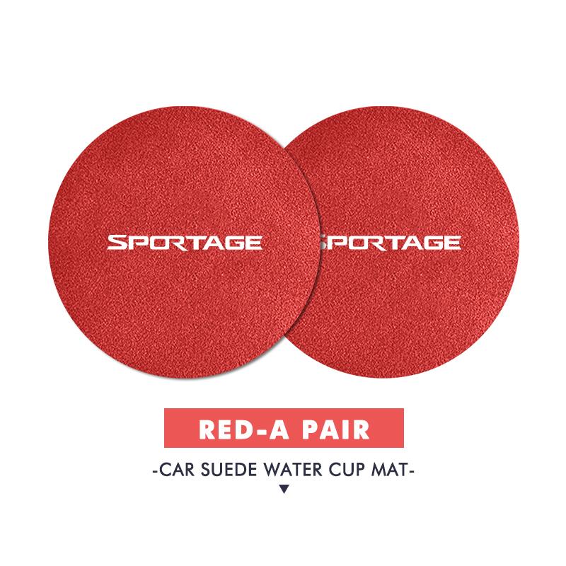 For KIA 2pcs Car Coaster Water Cup Bottle Holder Anti-slip Pad Mat Sportage Ceed Sorento Niro Cadenza Proceed Sephia