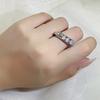Couple Ring European and American Jewelry Geometric Zircon Engagement Ring