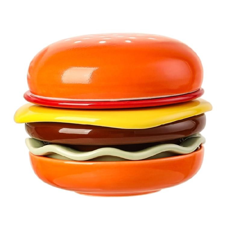 

Modern Hamburger Design Ceramic Dish Set 6PCS Microwave Safe Dishwasher Safe Colorful Kitchenwares For Food Presentation 1