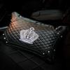 1PC Fashion Rivet Punk Style Car Neck Pillow High Quality Leather Embroidery Crown Auto Headrest Waist Supports Car Accessories