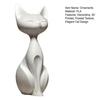 Figuritas de Gato Impresas en 3D, Adornos Blancos Mate, Estatua de Gato Estilo Nórdico, Escultura Artística Minimalista de Gato para Decoración de Escritorio de Oficina en Casa