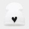 European and American Simple Love Embroidery Sticker Knitted Hat Men and Women Street Fashion Warm Pile Hat Autumn and Winter Personality Cold Hat