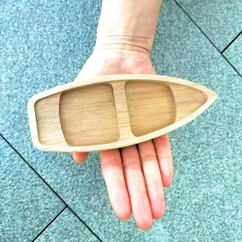 Mini Canoe Fishing Boat Decor Ocean Landscape Boat Model Ornaments Wooden Boat Model  Desk Ornament