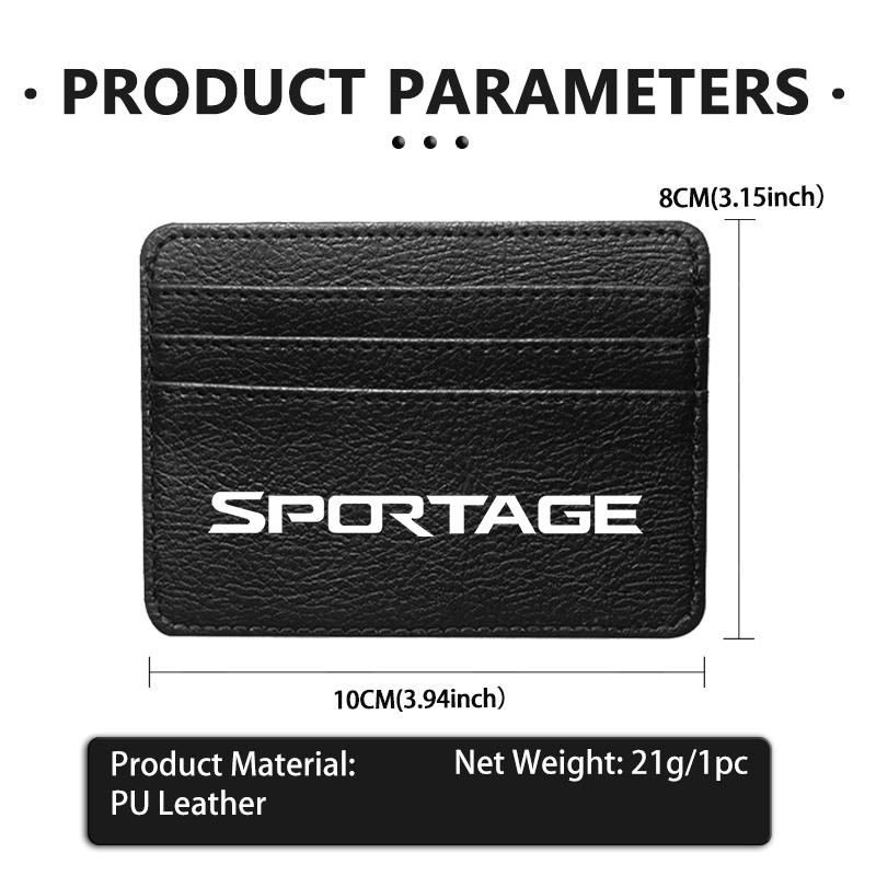 RVGH1 Portable Leather Multi Slot Credit Card Holder Wallet Gift For KIA Sportage 2016 2017 2018 Sephia Stonic Carens