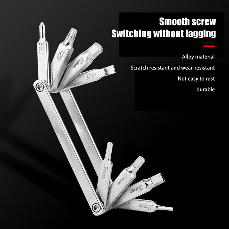 1Pc 8 In 1 Function Bike Tool Portable Cr-V Steel Hex Spoke Wrench Motorcycle Cycle Screwdriver Multi Bicycle Repair Tool