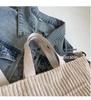 2024 Autumn/Winter Large Corduroy Tote: Korean Style Crossbody & Shoulder Bag