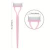 1 Piece Of Stainless Steel Ultra-Fine Eyelash Steel Comb, Recommended By Makeup Artists For Shaping And Combing After Clamping