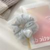 Double Layer Silk Organza Scrunchies Sweet Flower Hair Band For Girls Ponytail