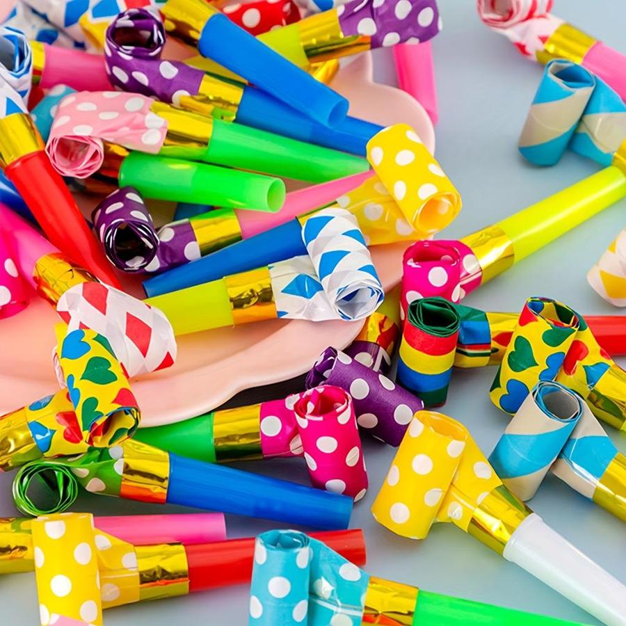 25/50/100pcs Party Blower Cheer Generator Atmosphere Whistle Supplies Party Decor Festival Birthday Celebration Props XJM