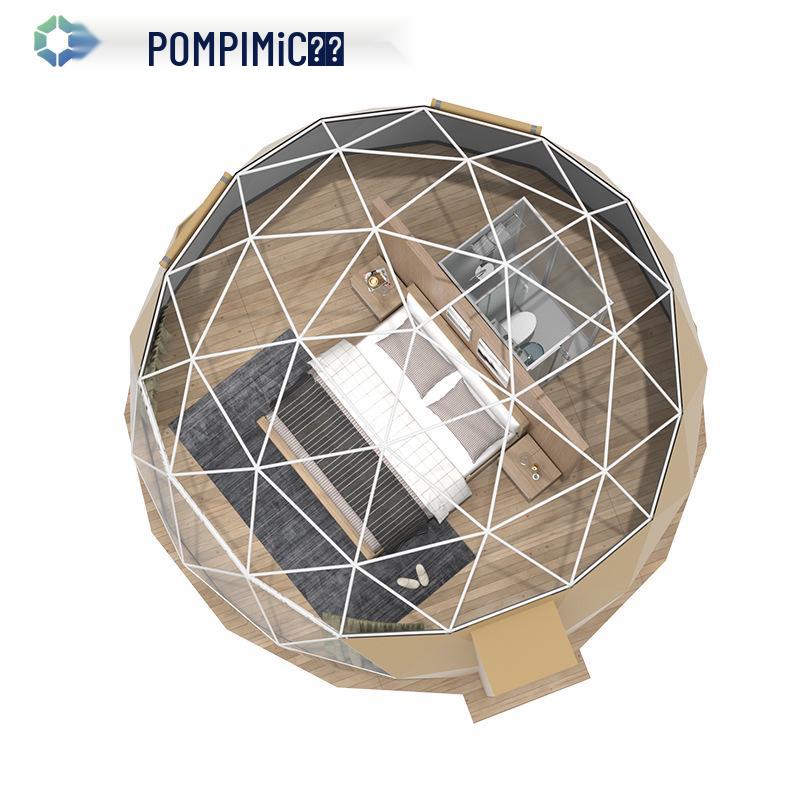 Warm Mountain Geodesic Stargazing Hotel Tent In Mid-Mountain Scenic Grassland