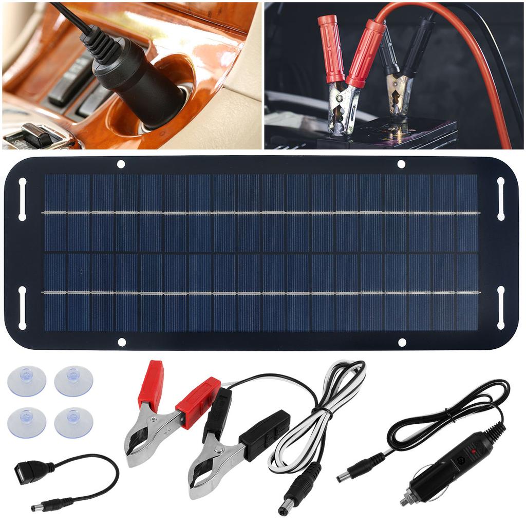 30W Solar Trickle Charger IP65 Car Battery Solar Panel Charging Kit 12-24V Solar Battery Charger For Car RV Boat Motorcycle