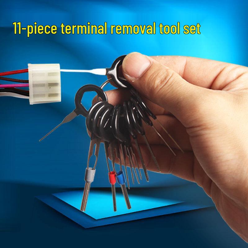 Car Wiring Harness Disassembly Tool Set - Pin Removal, Crimping, and Connector Pulling Tools.