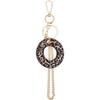Leopard Letter Keychain for Women, PU leather Initial Letter Keyring Keychain Accessories Purse Handbags Charm