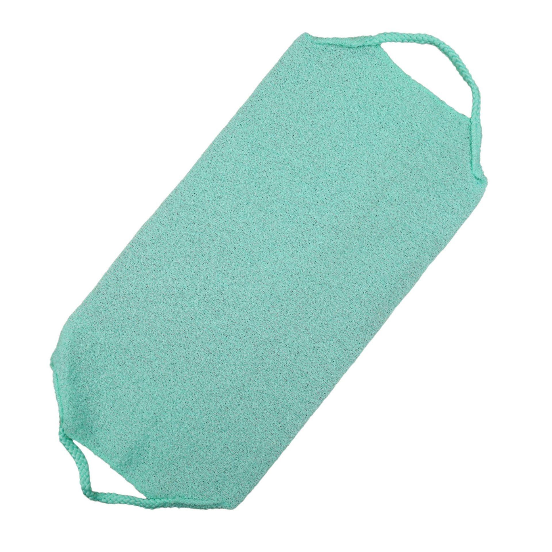 Korean Exfoliating Back Scrubber - Long Strip Shower Towel with Foam for Deep Cleaning & Spa Experience aero синий