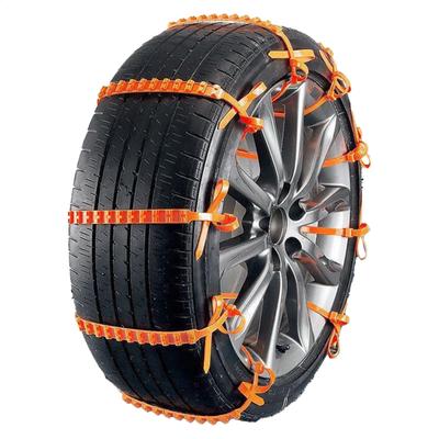 Snow Chains 10 Pieces Snow Zip Ties for Tires Wheel Anti-Slip Chains Snow Tire Chains for Sedan SUV Truck Outdoor Winter Driving