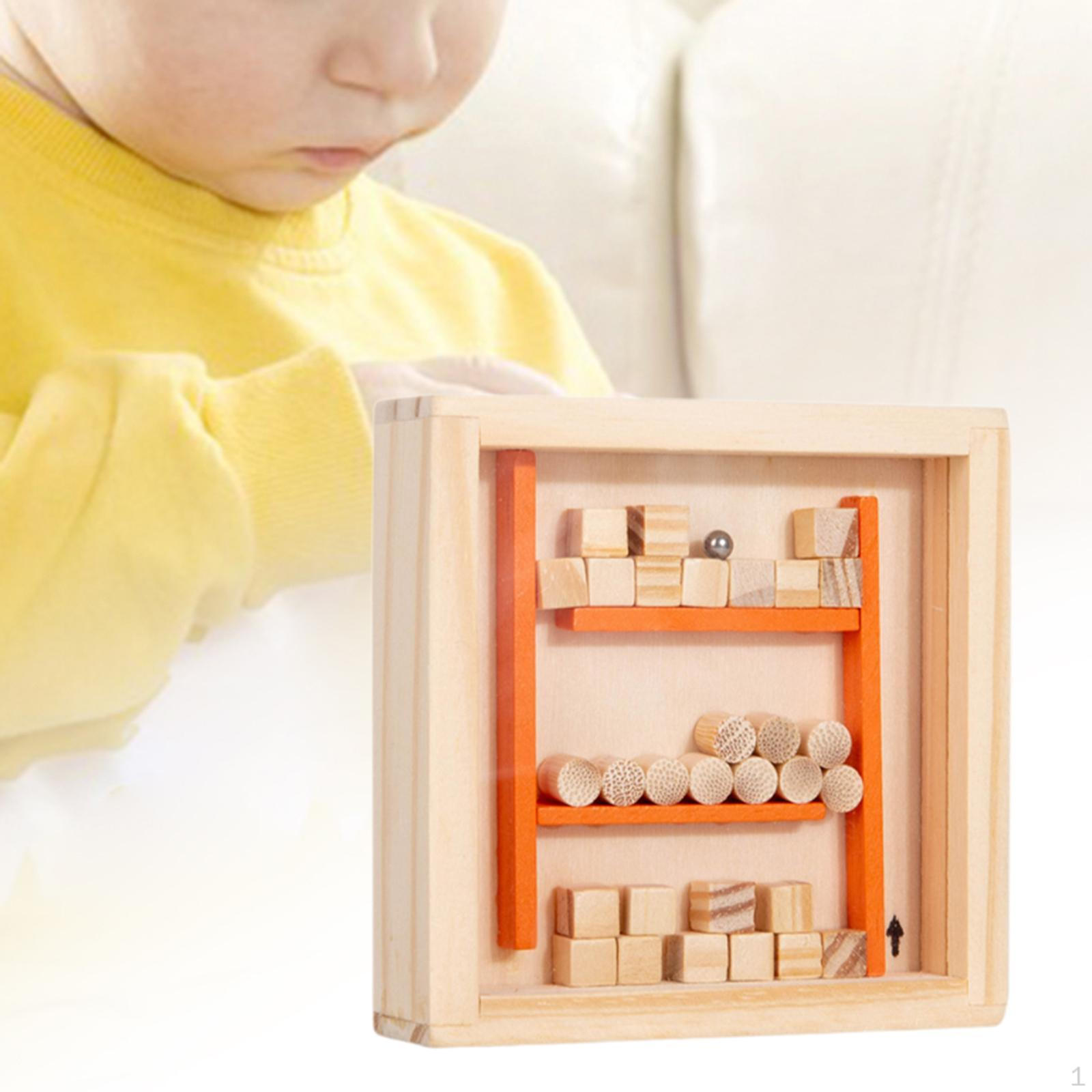 

Игра-лабиринт для детей, катающийся шарик-лабиринт, занятие для детей от 3 лет Wood color