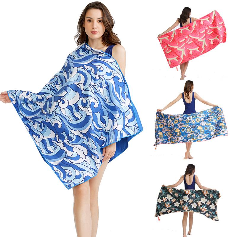 80*160cm Lightweight Travel Camping Swimming Beach Towels Extra Large Quick Drying Sand Free Pool Towel