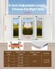 Cat Door for Window, Adjustable To Fit Window Width 584-711 Mm, 4 Secure Lock Modes, Aluminum Frame and High-Transparency Glass, Magnetic Closure,