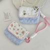 New Cartoon Floral Coin Purse Portable Multifunctional Key Coin Purse Card Bags Cosmetic Lipstick Earphone
