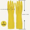 1/2 par Kraftiga Hushållshandskar, Lång Manschett Vattentät Gummi, Texturerat Grepp för Diskning Bil & Badrumsrengöring